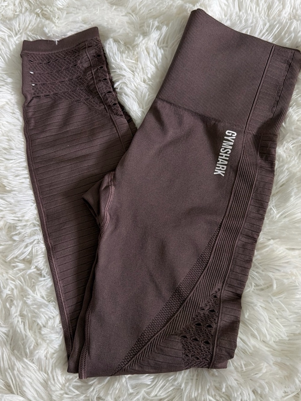 Gymshark Kids Chocolate Brown Seamless Leggings